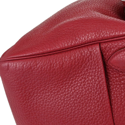 Hermes Rouge Garance Taurillon Clemence Lindy 30 Shoulder Bag