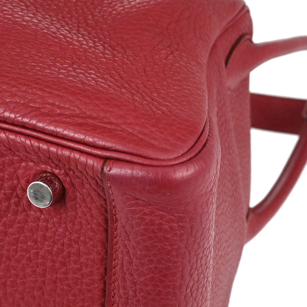 Hermes Rouge Garance Taurillon Clemence Lindy 30 Shoulder Bag
