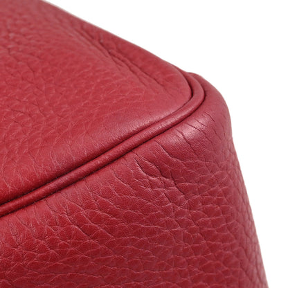 Hermes Rouge Garance Taurillon Clemence Lindy 30 Shoulder Bag