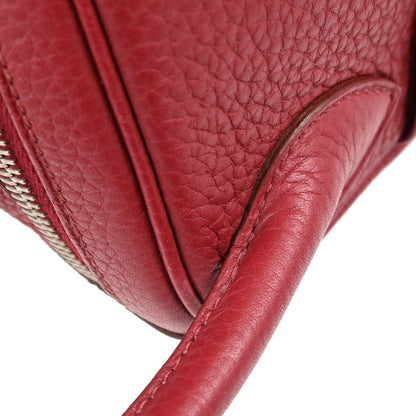 Hermes Rouge Garance Taurillon Clemence Lindy 30 Shoulder Bag