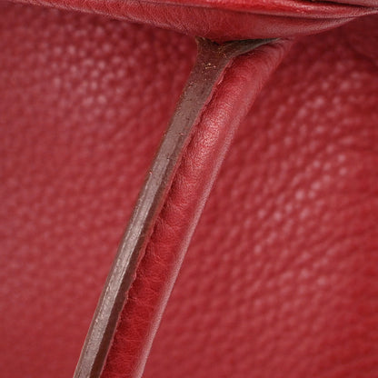 Hermes Rouge Garance Taurillon Clemence Lindy 30 Shoulder Bag