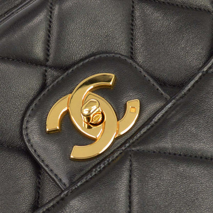 Chanel Black Lambskin Briefcase Handbag