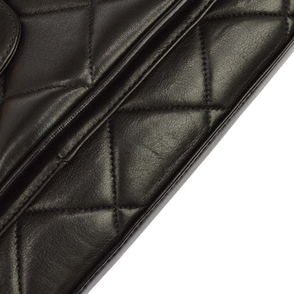 Chanel Black Lambskin Briefcase Handbag
