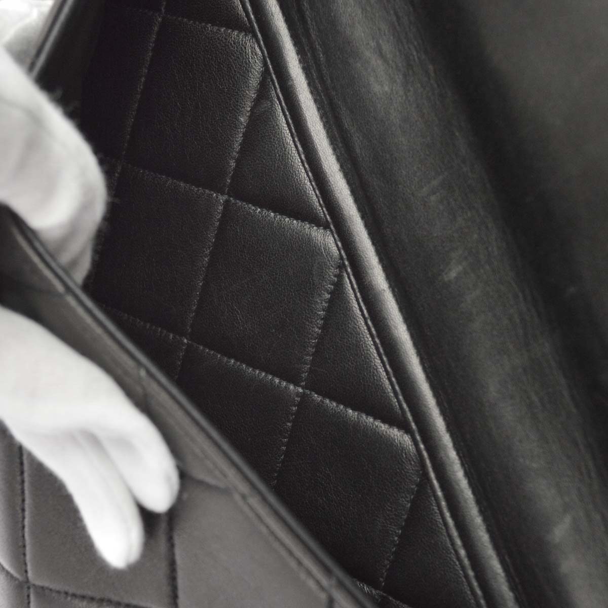 Chanel Black Lambskin Briefcase Handbag