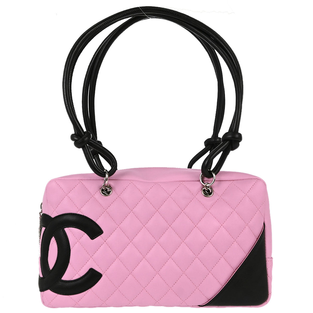 Chanel 2005-2006 Pink Calfskin Cambon Ligne Bowling Bag