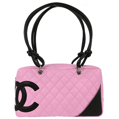 Chanel 2005-2006 Pink Calfskin Cambon Ligne Bowling Bag