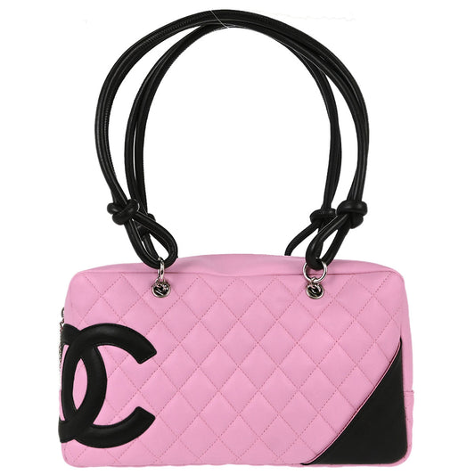Chanel 2005-2006 Pink Calfskin Cambon Ligne Bowling Bag