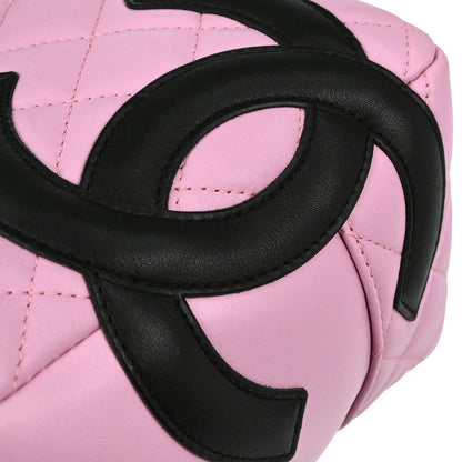 Chanel 2005-2006 Pink Calfskin Cambon Ligne Bowling Bag