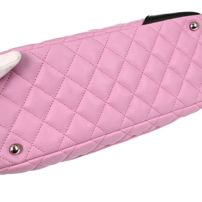 Chanel 2005-2006 Pink Calfskin Cambon Ligne Bowling Bag