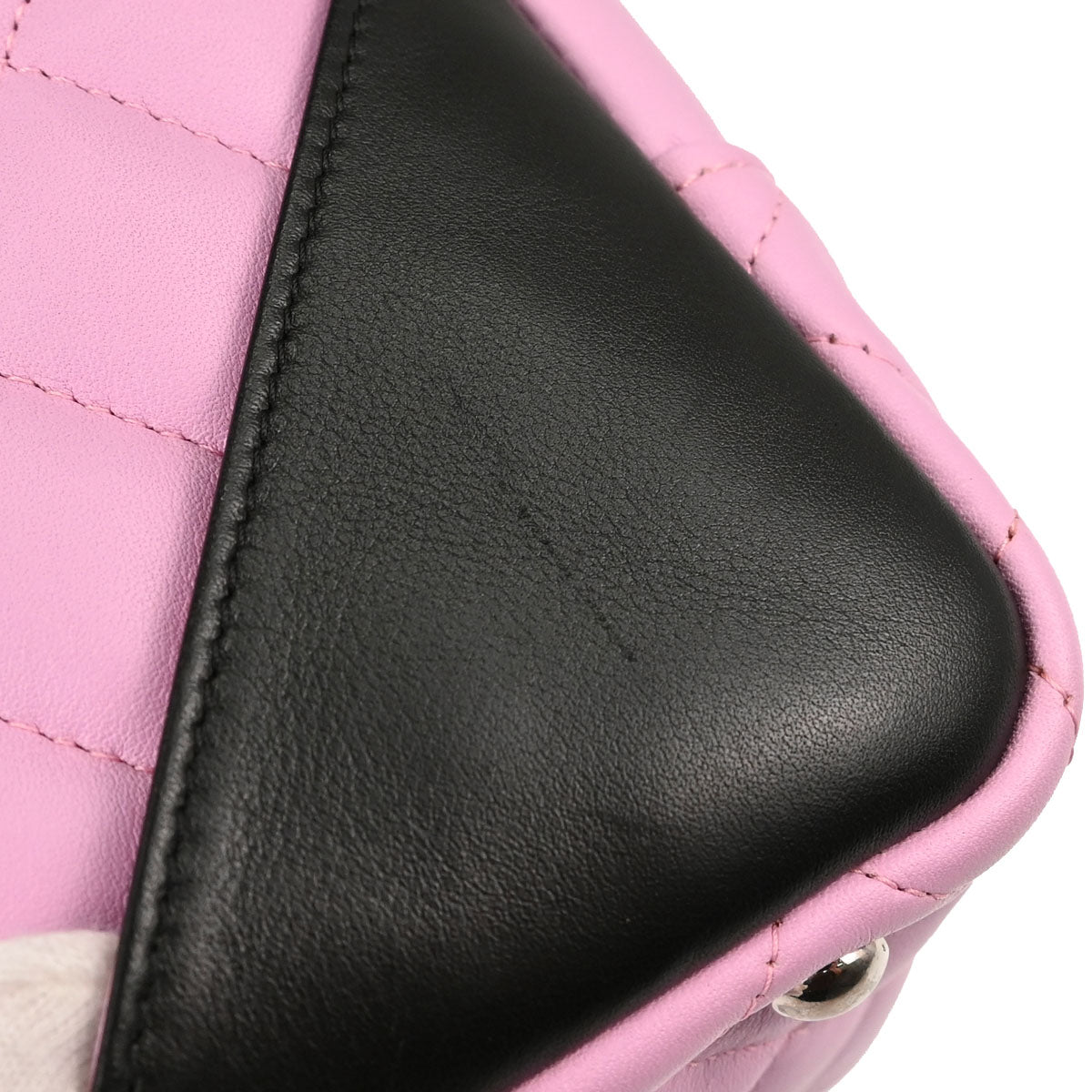 Chanel 2005-2006 Pink Calfskin Cambon Ligne Bowling Bag
