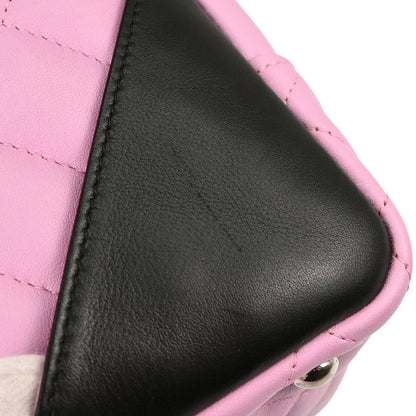 Chanel 2005-2006 Pink Calfskin Cambon Ligne Bowling Bag