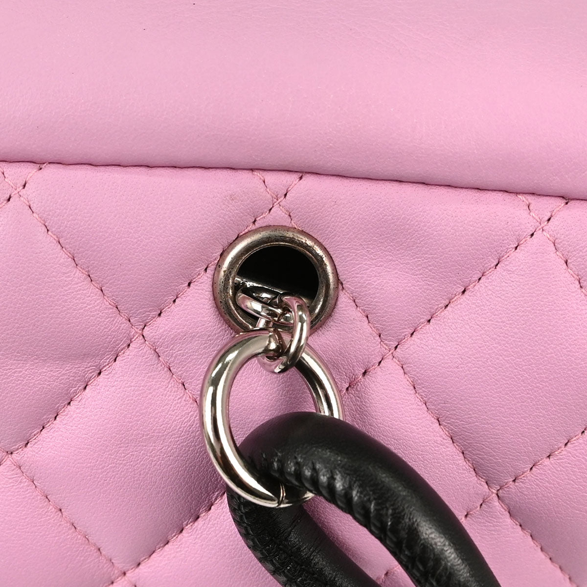 Chanel 2005-2006 Pink Calfskin Cambon Ligne Bowling Bag