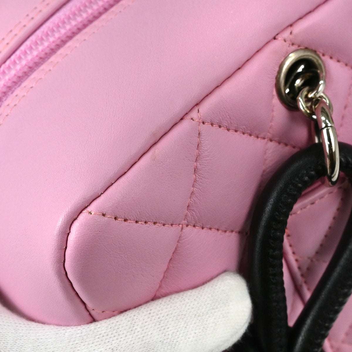 Chanel 2005-2006 Pink Calfskin Cambon Ligne Bowling Bag