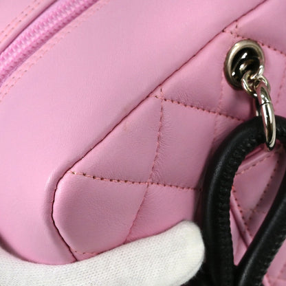 Chanel 2005-2006 Pink Calfskin Cambon Ligne Bowling Bag