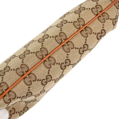 Gucci Beige Orange Canvas Sherry Line GG Handbag