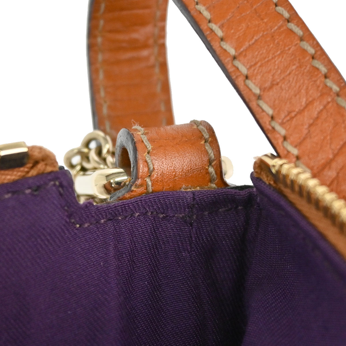 Gucci Beige Orange Canvas Sherry Line GG Handbag