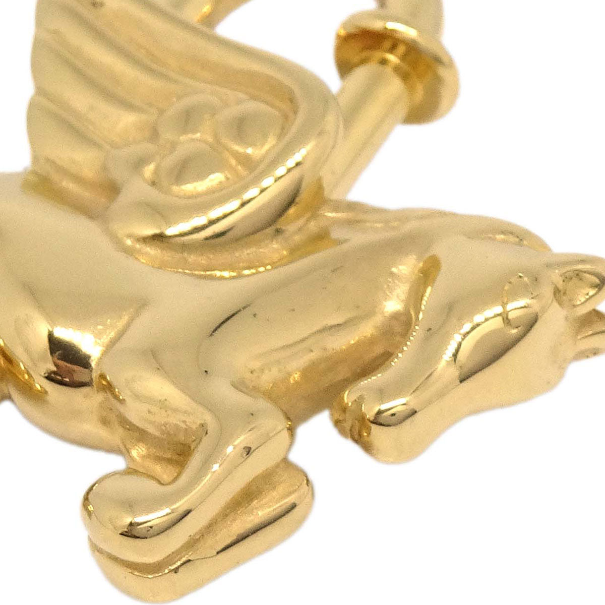 Hermes 1993 Le Cheval Pegasus Cadena Gold Small Good