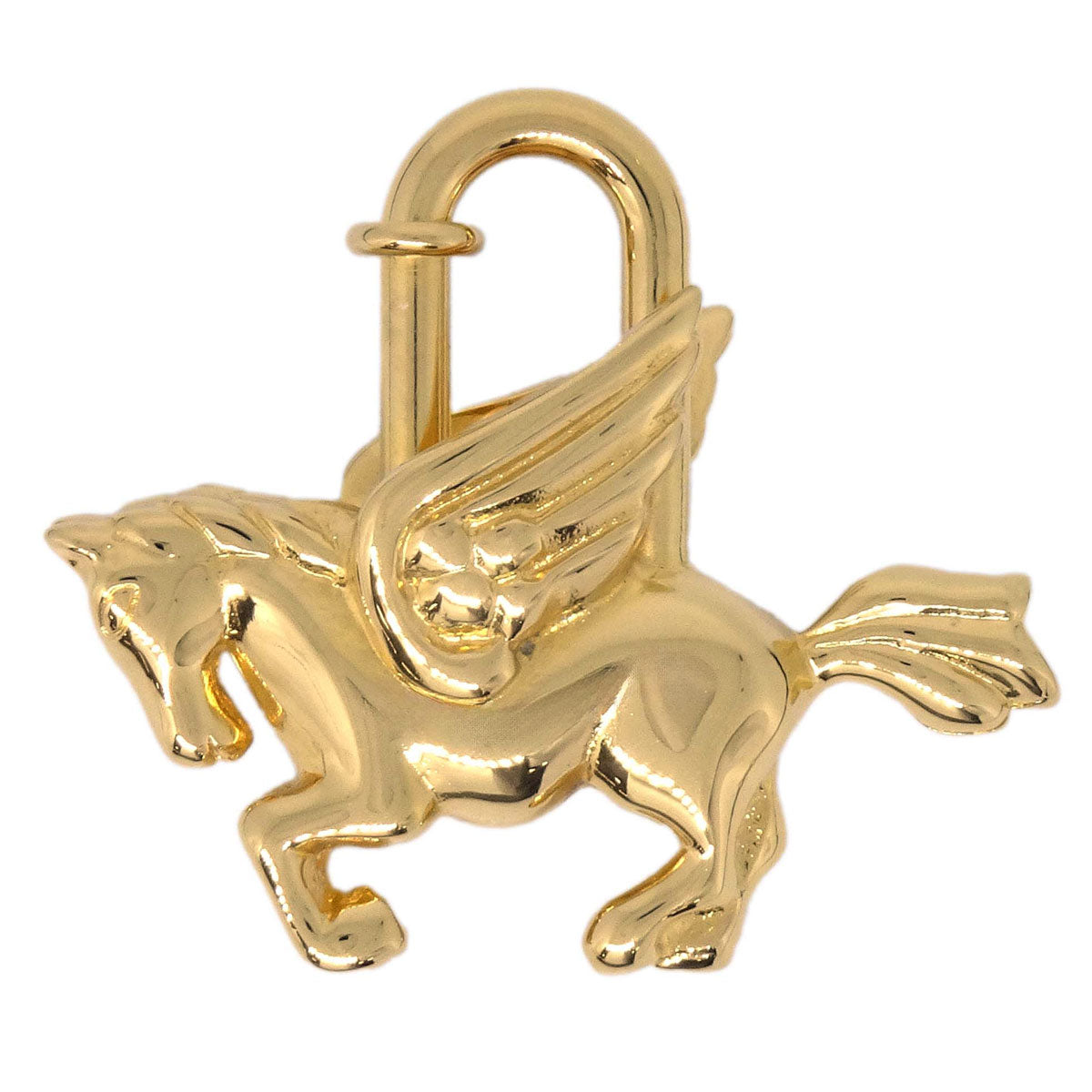 Hermes 1993 Le Cheval Pegasus Cadena Gold Small Good