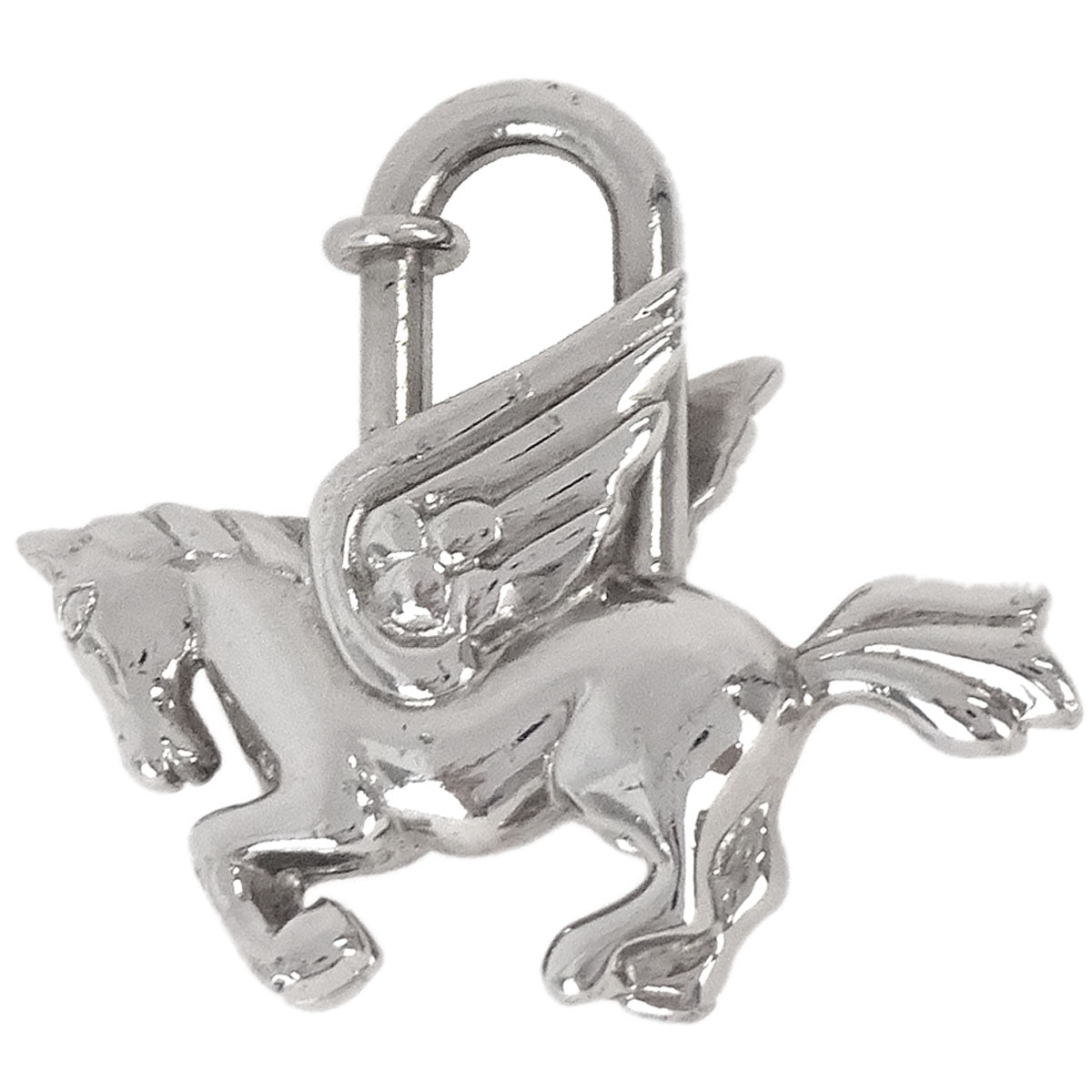 Hermes 1993 Le Cheval Pegasus Cadena Silver Small Good