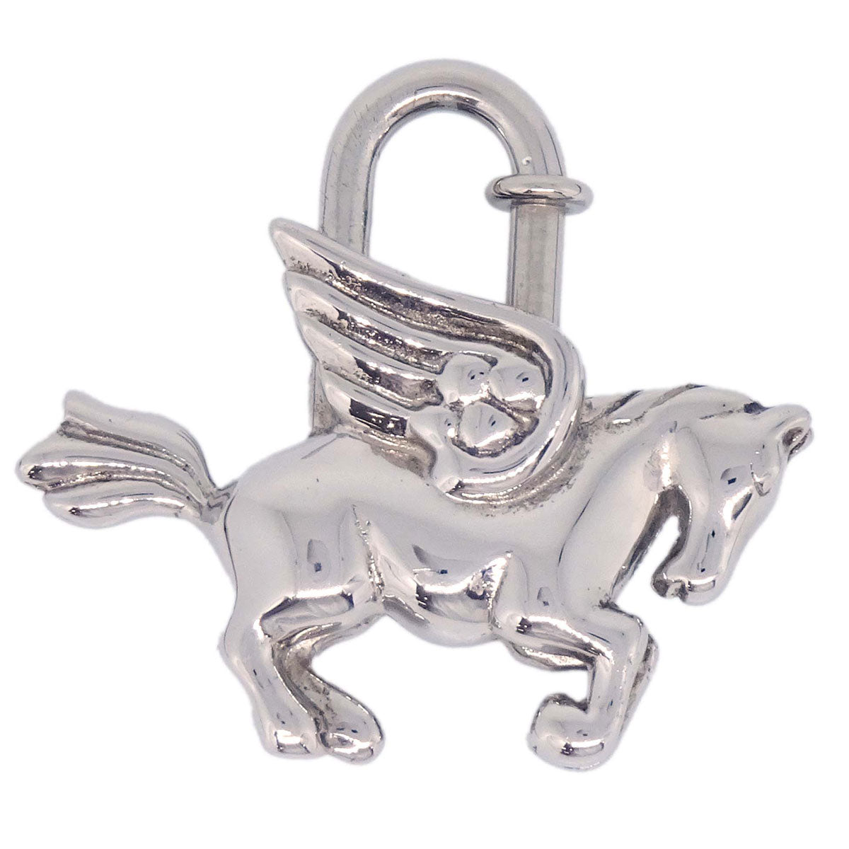 Hermes 1993 Le Cheval Pegasus Cadena Silver Small Good
