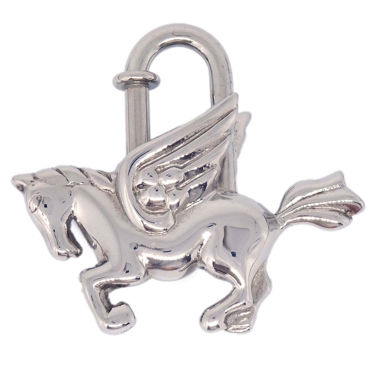 Hermes 1993 Le Cheval Pegasus Cadena Silver Small Good
