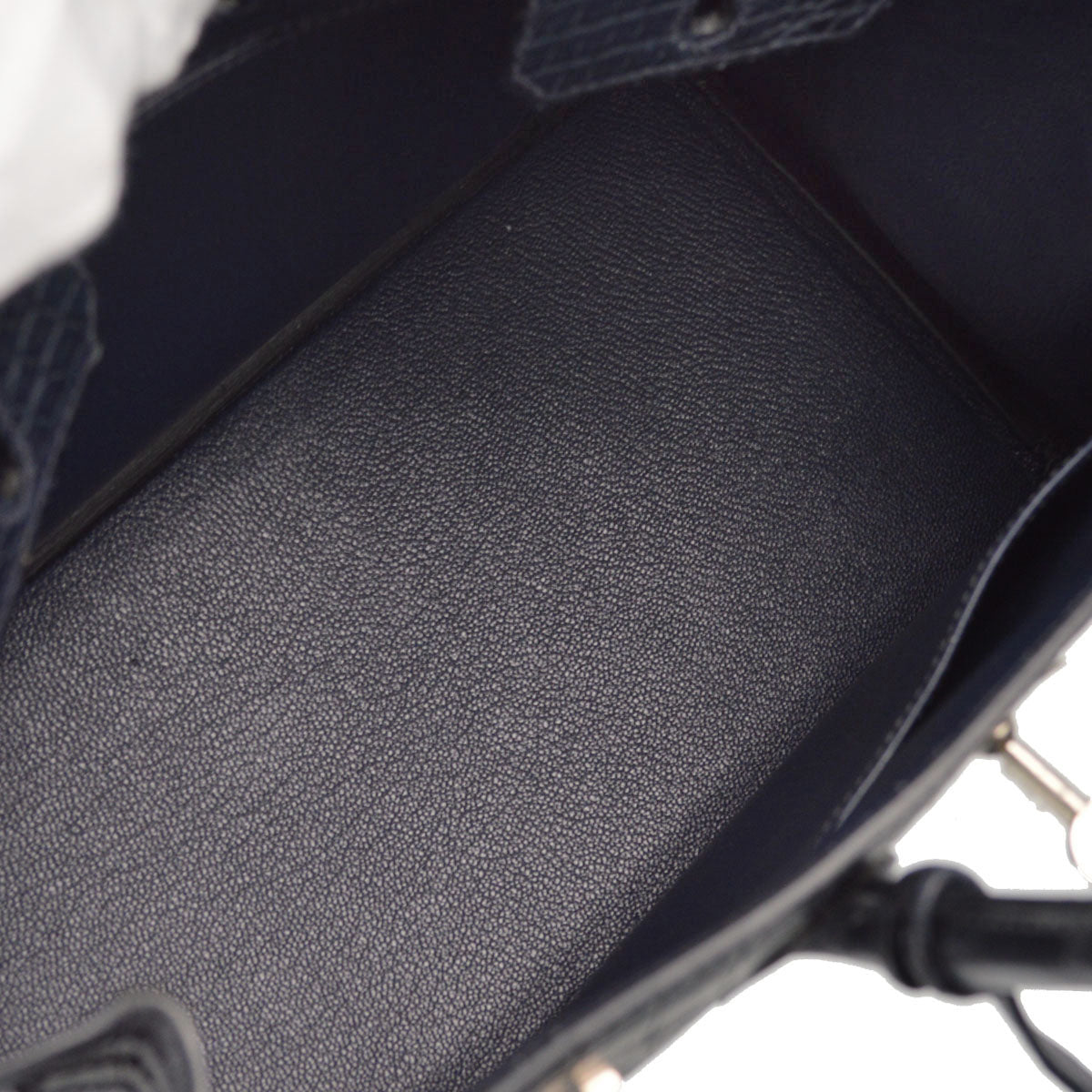 Hermes * Blue Indigo Matt Niloticus Birkin 25 Handbag