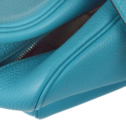 Hermes Blue Izmir Taurillon Clemence Victoria II 35 Handbag