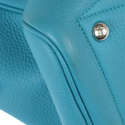 Hermes Blue Izmir Taurillon Clemence Victoria II 35 Handbag