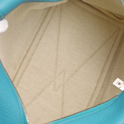 Hermes Blue Izmir Taurillon Clemence Victoria II 35 Handbag