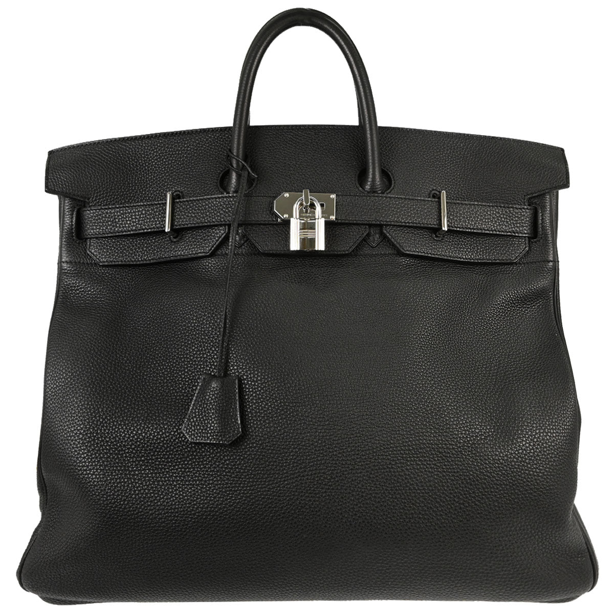 Hermes Black Togo HAC Haut a Courroies 50 Handbag