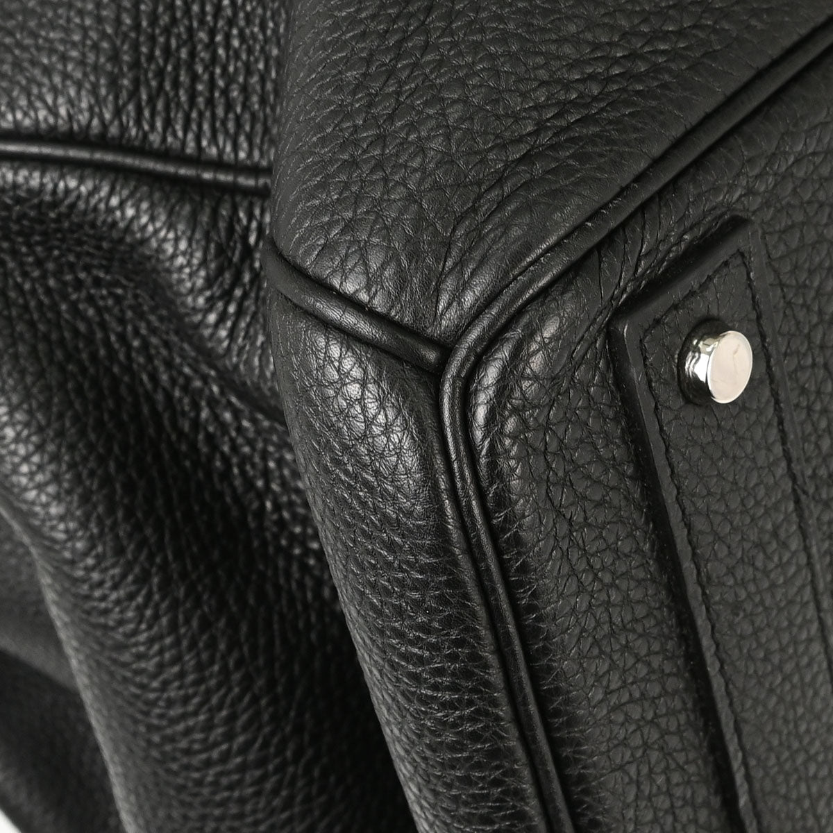 Hermes Black Togo HAC Haut a Courroies 50 Handbag