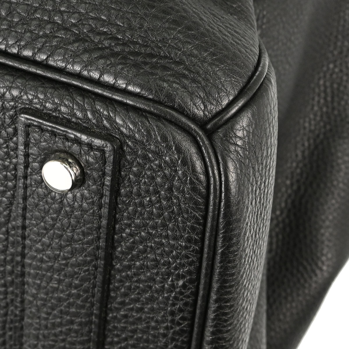 Hermes Black Togo HAC Haut a Courroies 50 Handbag
