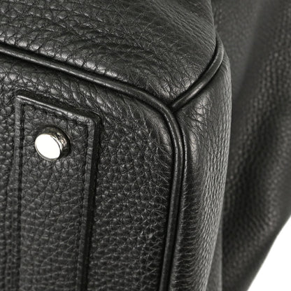 Hermes Black Togo HAC Haut a Courroies 50 Handbag