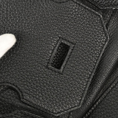 Hermes Black Togo HAC Haut a Courroies 50 Handbag