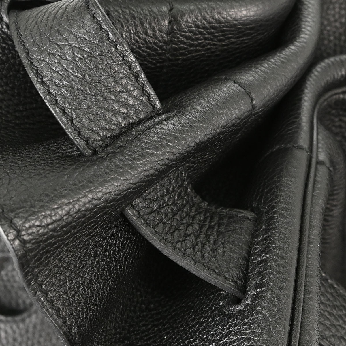 Hermes Black Togo HAC Haut a Courroies 50 Handbag