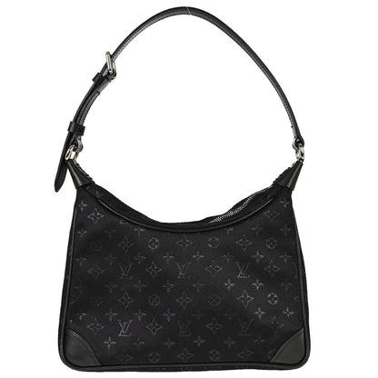 Louis Vuitton Black Monogram Satin Little Boulogne Handbag M92142