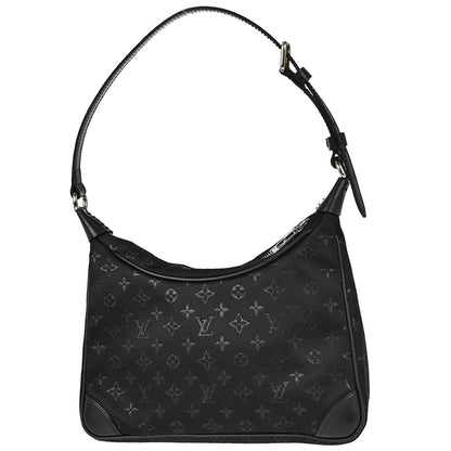 Louis Vuitton Black Monogram Satin Little Boulogne Handbag M92142