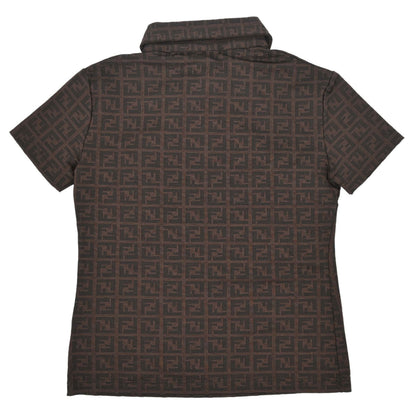 Fendi Top Polo Shirt Zucca Brown #40