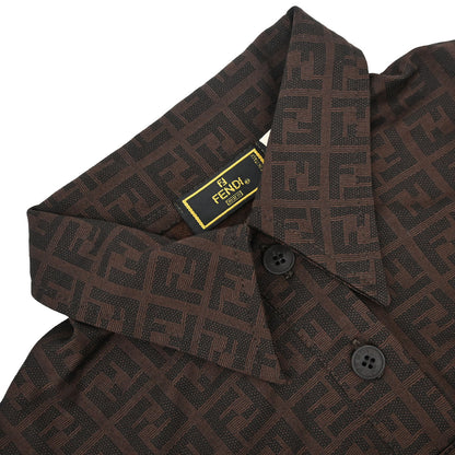 Fendi Top Polo Shirt Zucca Brown #40