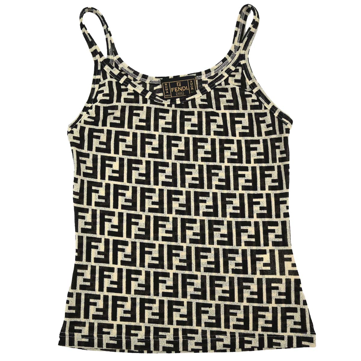 Fendi Camisole Zucca Black Ivory #42