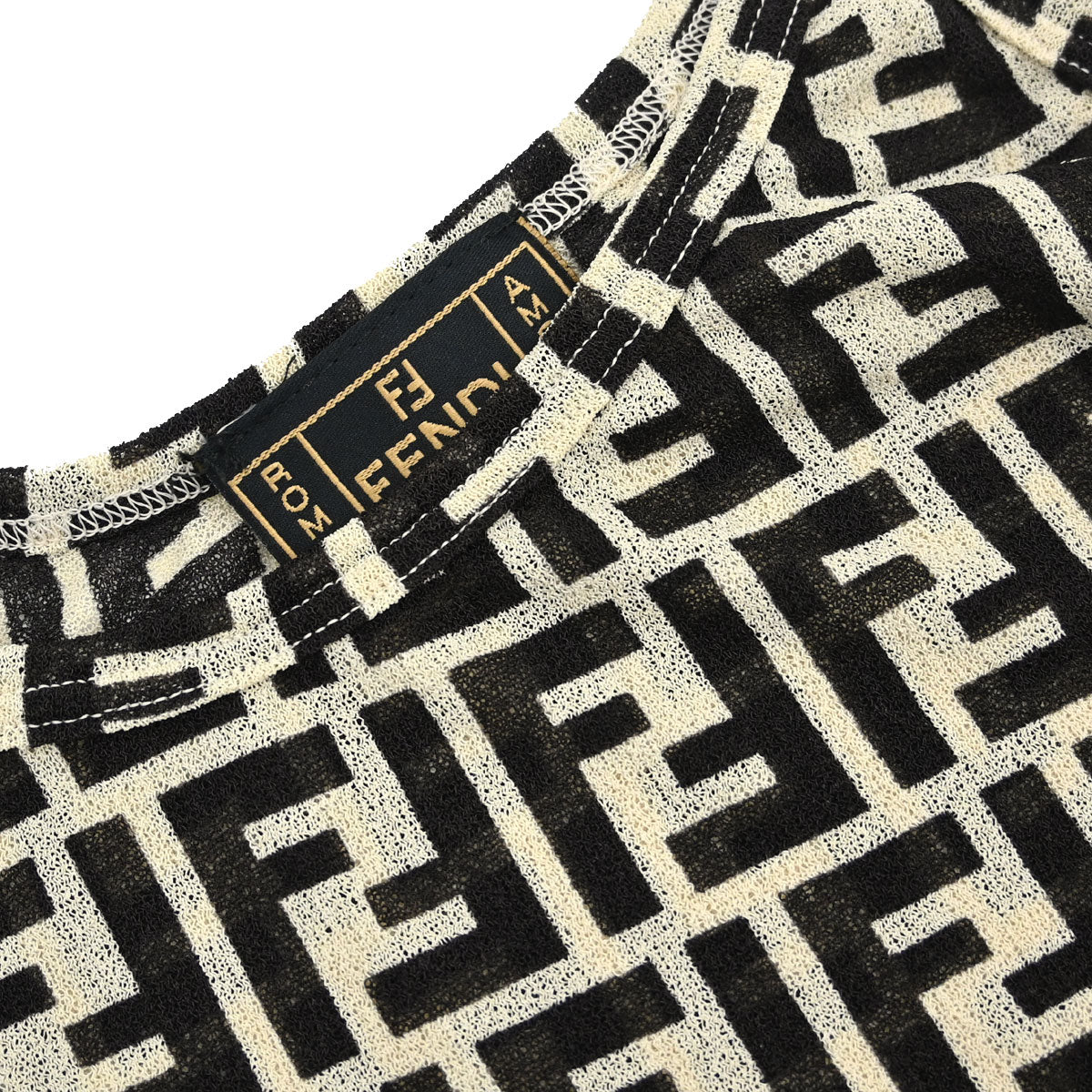 Fendi Camisole Zucca Black Ivory #42