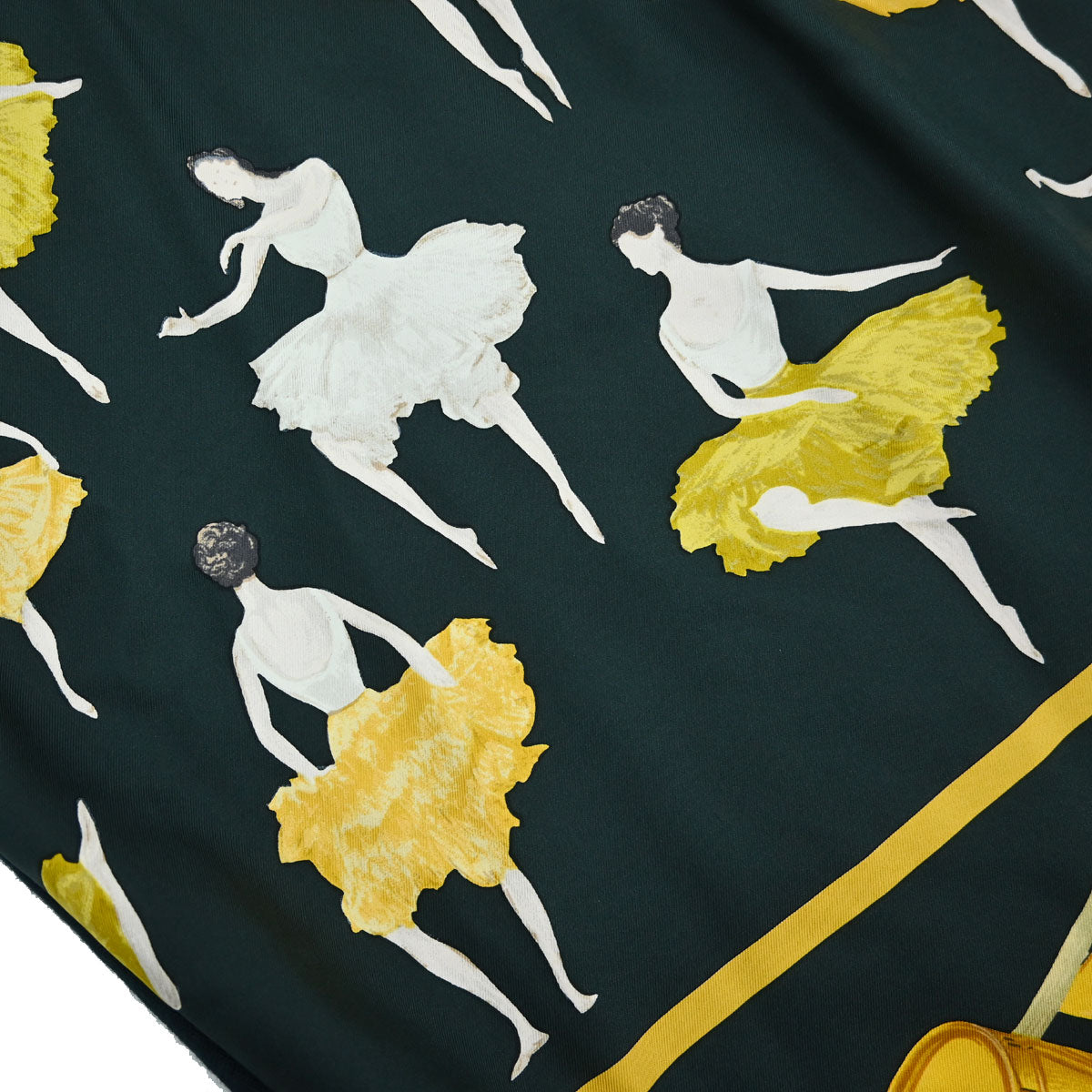 Hermes Long Sleeve Top La Danse Dark Green #38