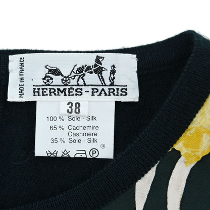 Hermes Long Sleeve Top La Danse Dark Green #38