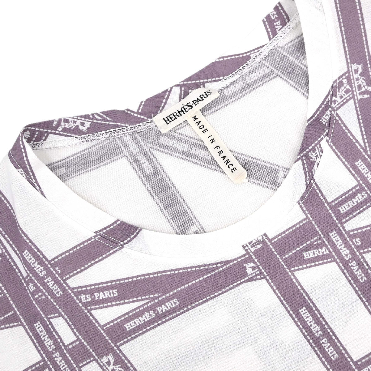 Hermes Short Sleeve T-shirt Top White #ME