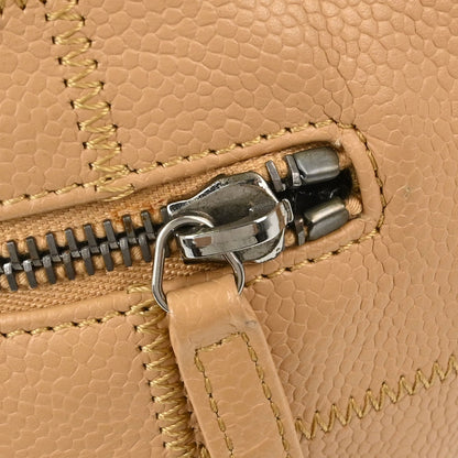 Chanel 2004-2005 Beige Caviar Skin Wild Stitch Choco Bar Handbag