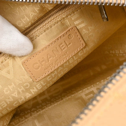 Chanel 2004-2005 Beige Caviar Skin Wild Stitch Choco Bar Handbag