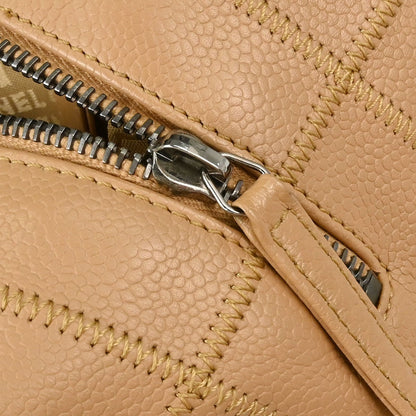 Chanel 2004-2005 Beige Caviar Skin Wild Stitch Choco Bar Handbag