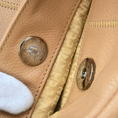 Chanel 2004-2005 Beige Caviar Skin Wild Stitch Choco Bar Handbag