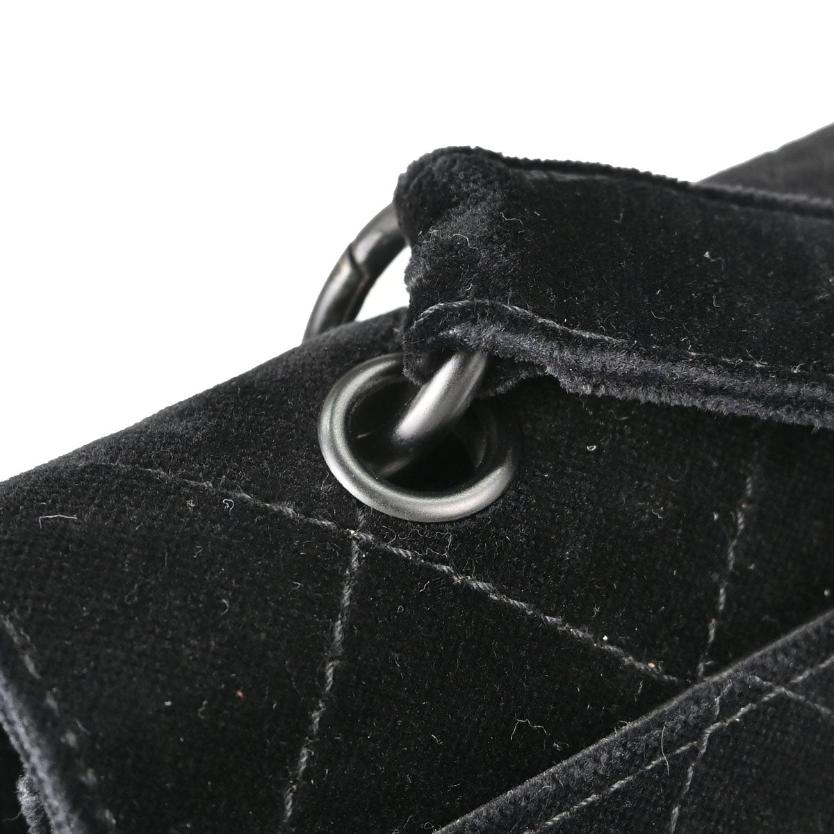 Chanel 1997-1999 Black Velvet Shoulder Bag