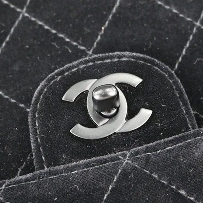 Chanel 1997-1999 Black Velvet Shoulder Bag